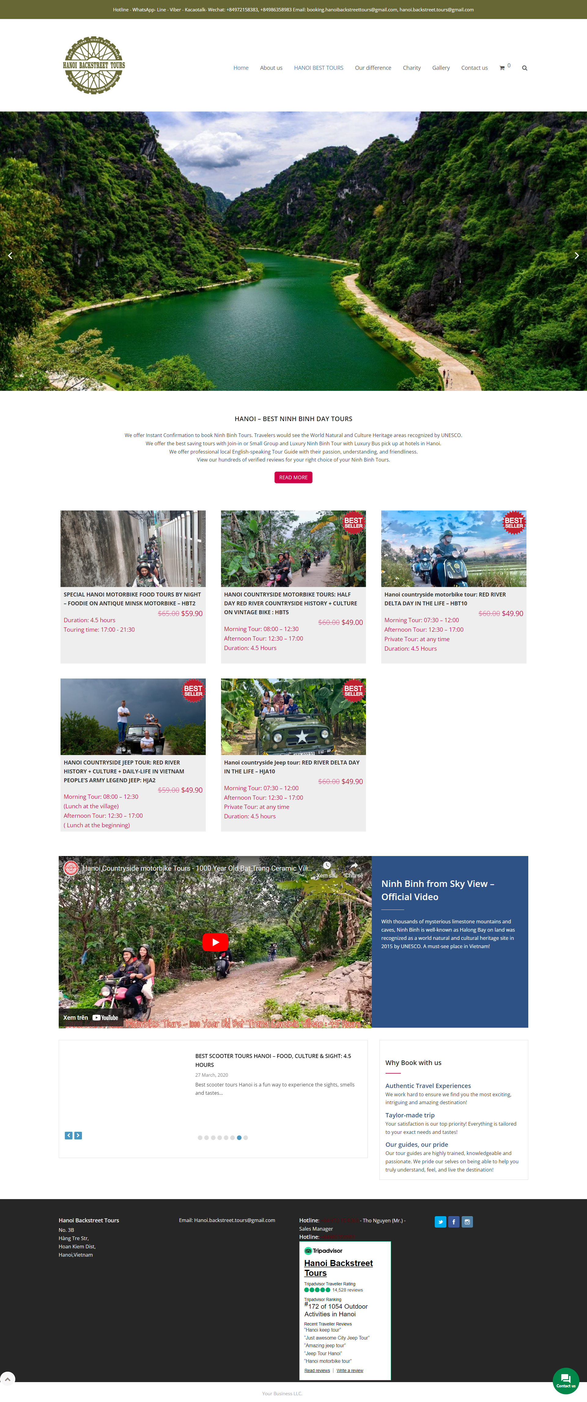 Website Book Tour du lịch bằng xe máy